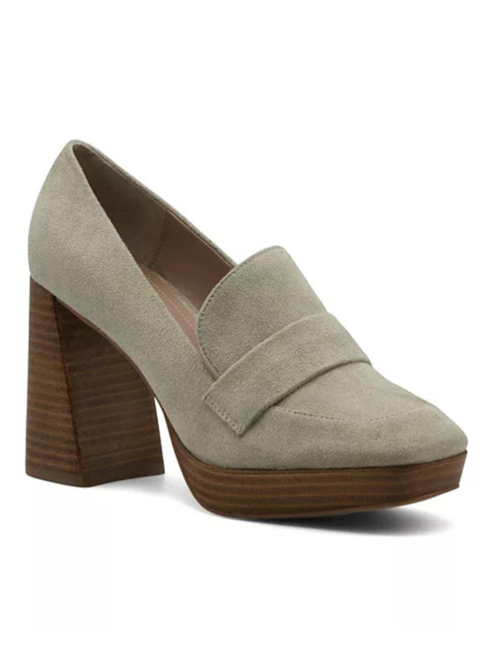 Women's Charles by Charles David Platform Heel loafers Size 8.5 Beige Brown